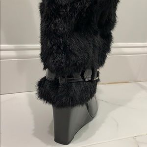 Theory Fur wedge Boot